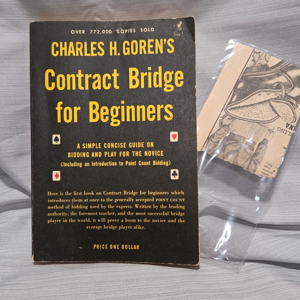 Contract Bridge for Beginners Charles H. Goren PB 1962 Plus Vtg Newspaper Clip